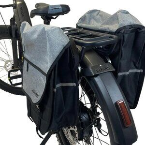 Ride1Up Grey Pannier Bags for bicycles
